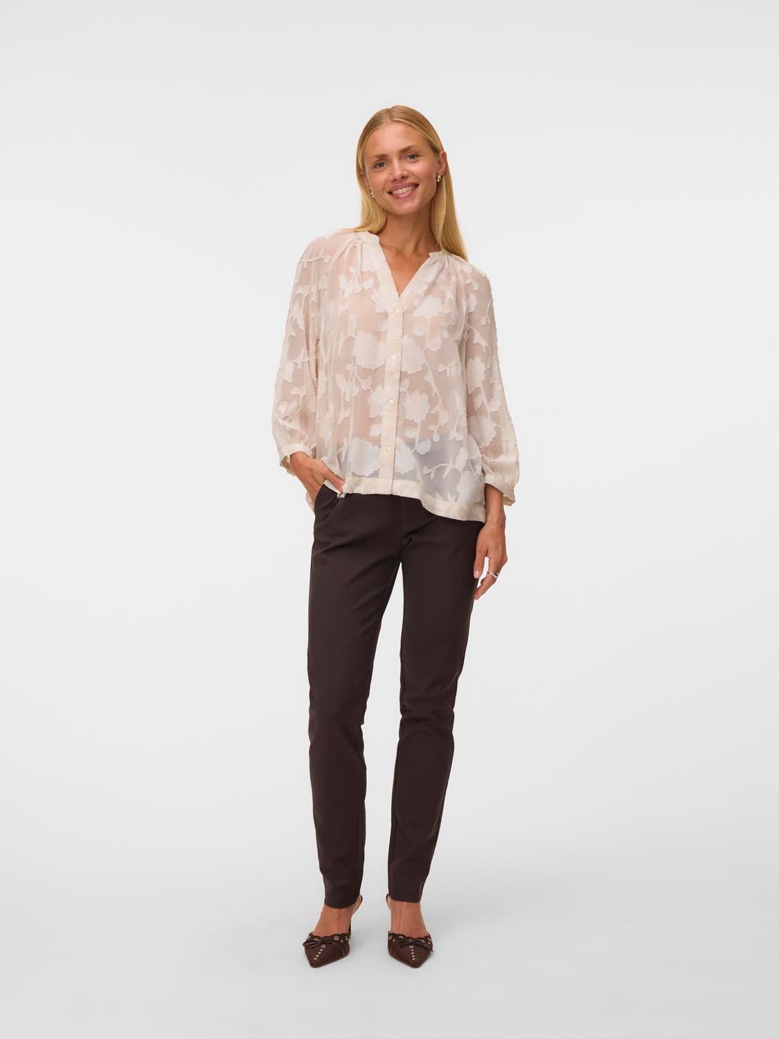 VMTHURSDAY Shirt - Oatmeal - VERO MODA & VILA Bergvik